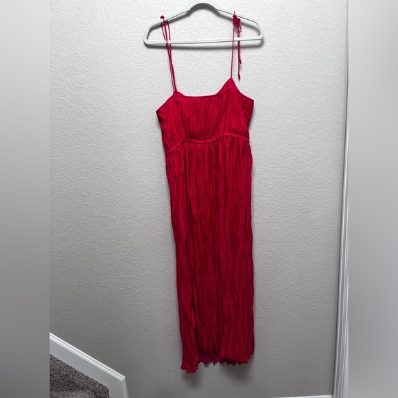 ✨ Ulla Johnson Orla Dress | Size 12 | Romantic Plissé Satin ✨ - Picture 8 of 11